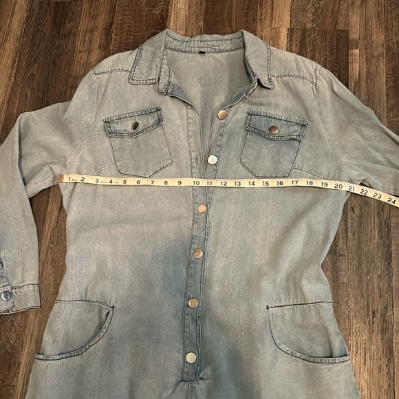 Lightweight Denim Romper - Picture 2 of 4